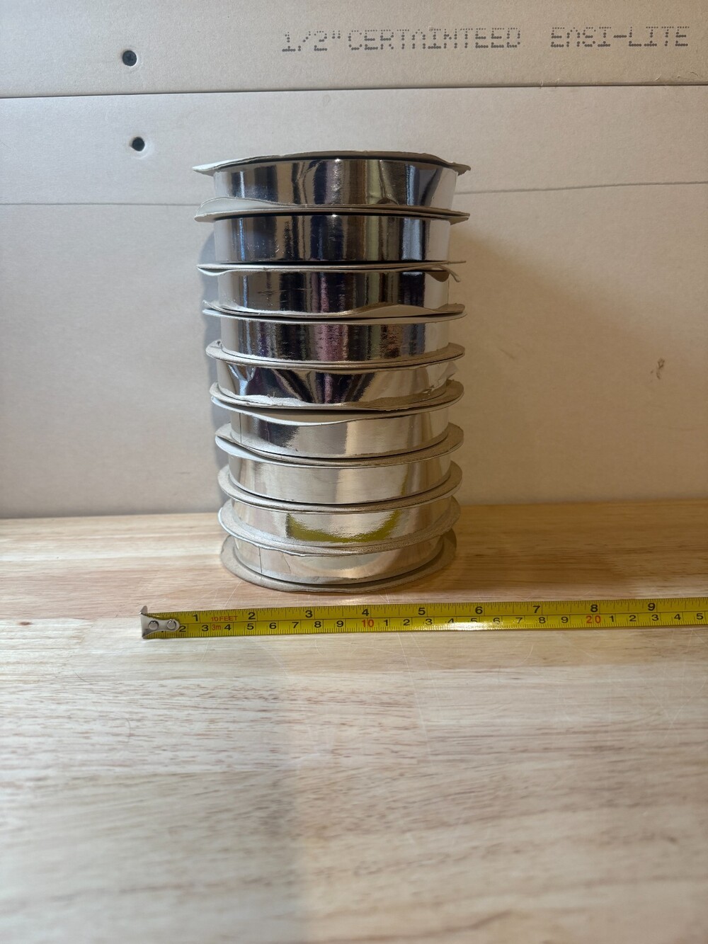 9 Gunther Mele Metallic Silver Splendor Ribbon 3/4" 100 Yd Vintage Spools